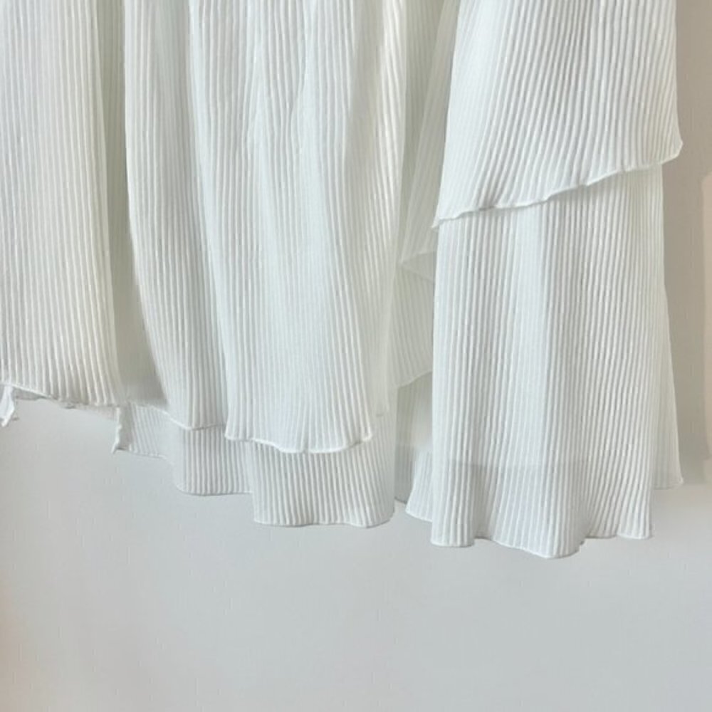 Revolve NBD Girlfriend Material Dress Pleated Ivory Size S NWOT - Picture 5 of 9